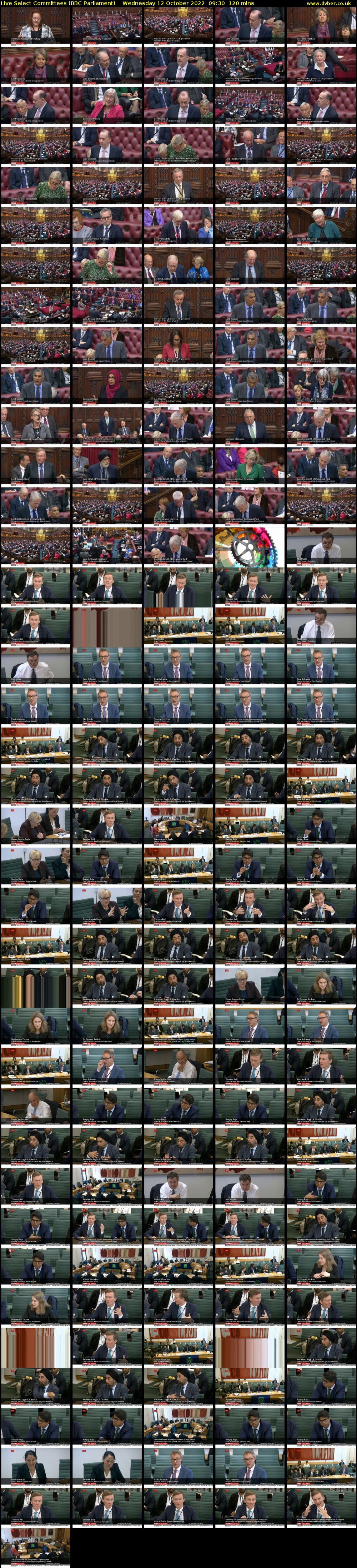 Live Select Committees (BBC Parliament) Wednesday 12 October 2022 09:30 - 11:30