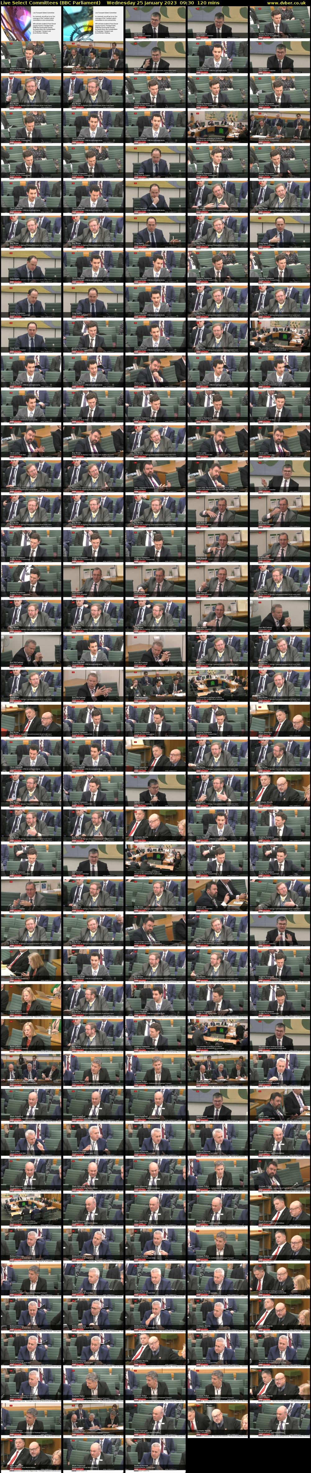 Live Select Committees (BBC Parliament) Wednesday 25 January 2023 09:30 - 11:30