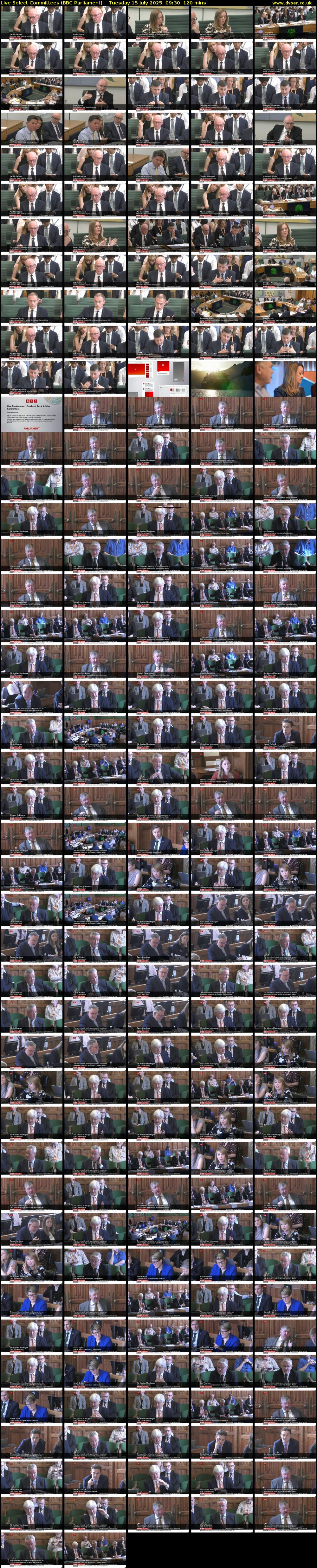 Live Select Committees (BBC Parliament) Tuesday 15 July 2025 09:30 - 11:30