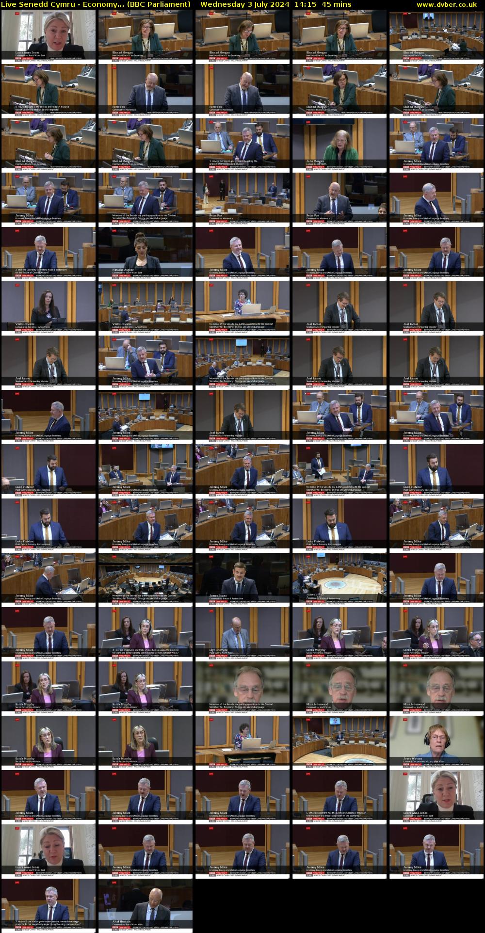 Live Senedd Cymru - Economy... (BBC Parliament) Wednesday 3 July 2024 14:15 - 15:00