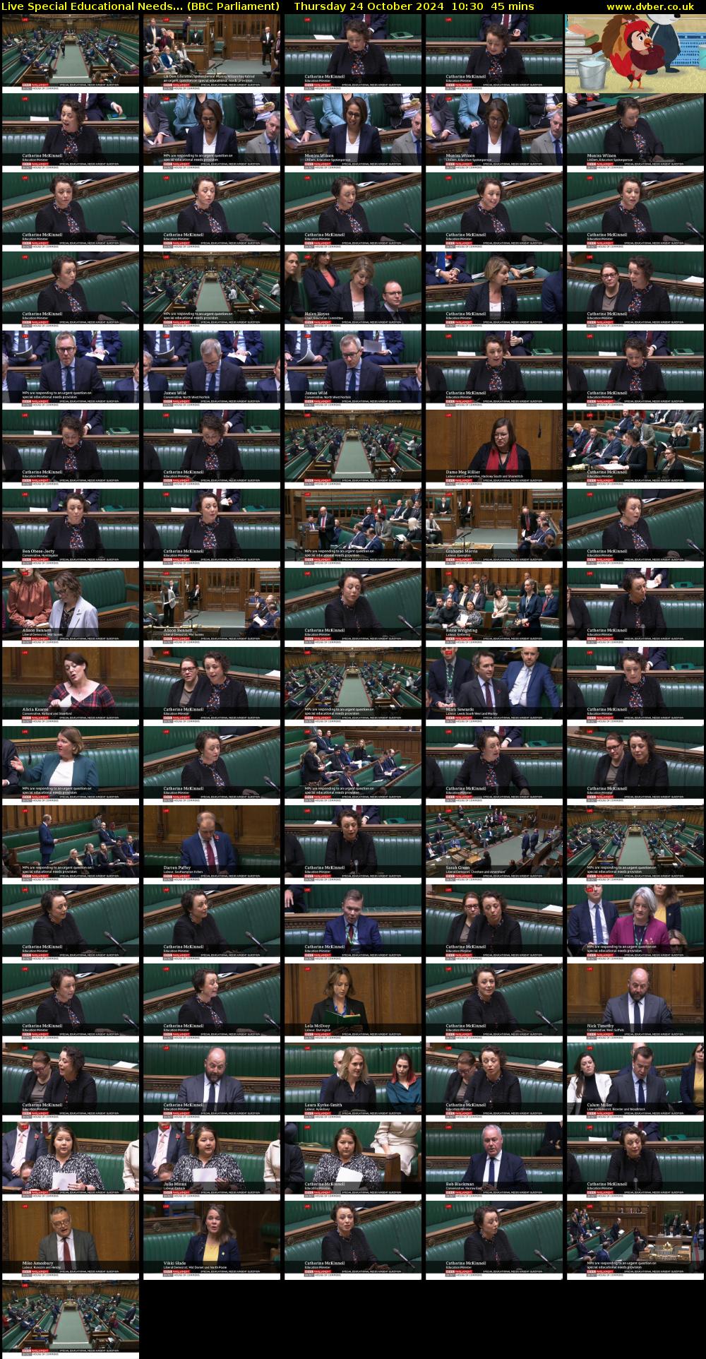 Live Special Educational Needs... (BBC Parliament) Thursday 24 October 2024 10:30 - 11:15