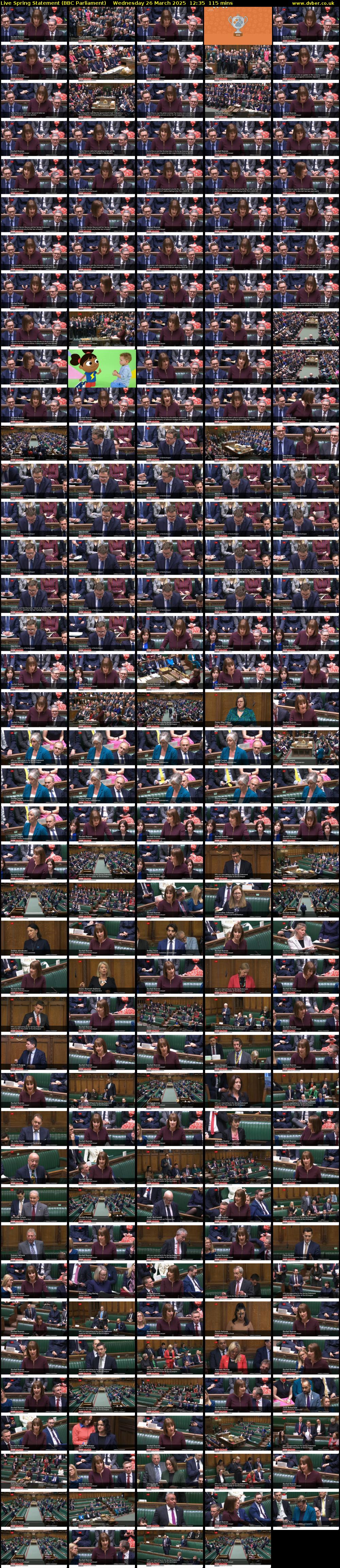 Live Spring Statement (BBC Parliament) Wednesday 26 March 2025 12:35 - 14:30