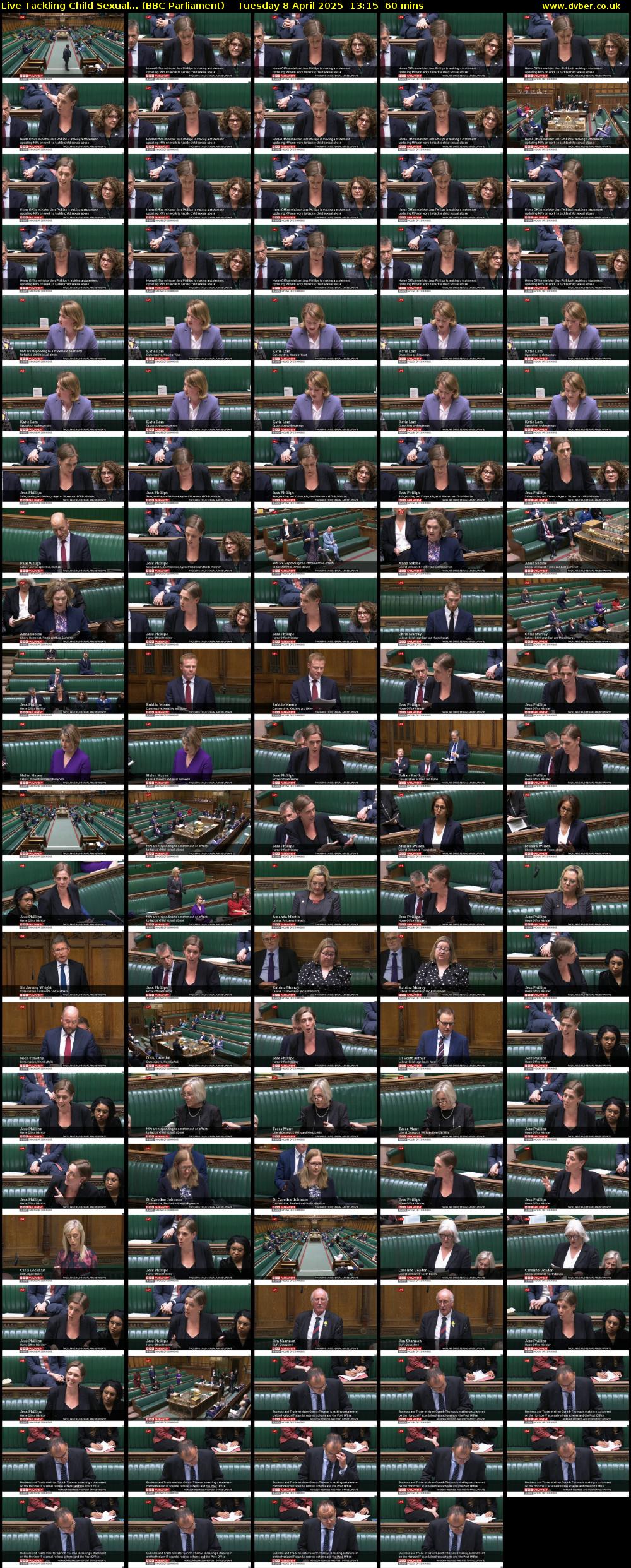 Live Tackling Child Sexual... (BBC Parliament) Tuesday 8 April 2025 13:15 - 14:15