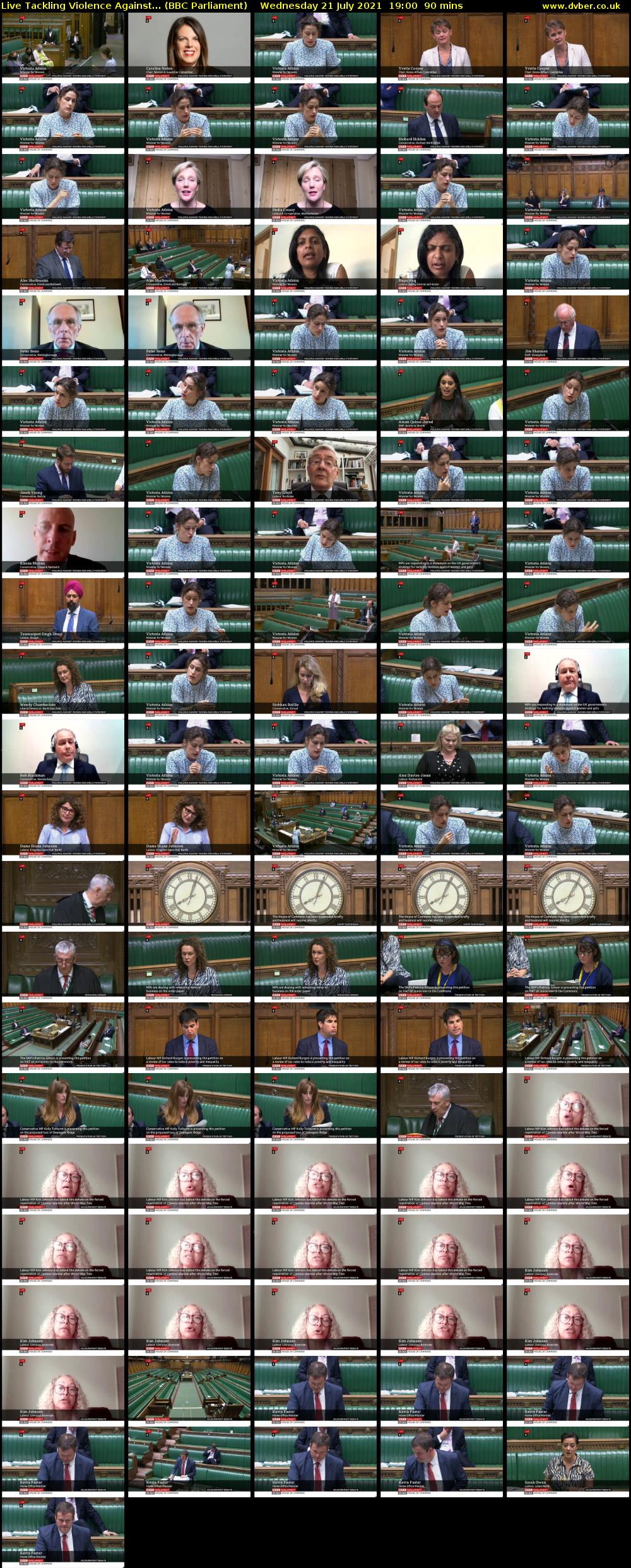 Live Tackling Violence Against... (BBC Parliament) Wednesday 21 July 2021 19:00 - 20:30