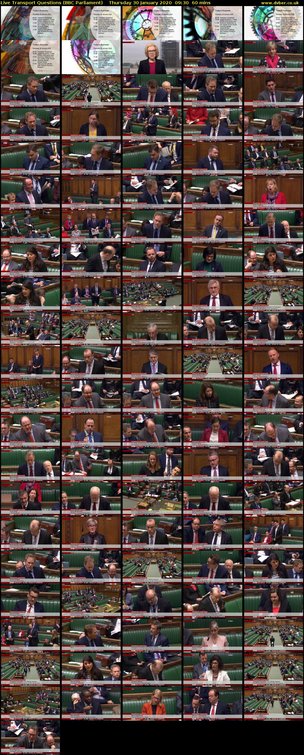 Live Transport Questions (BBC Parliament) Thursday 30 January 2020 09:30 - 10:30