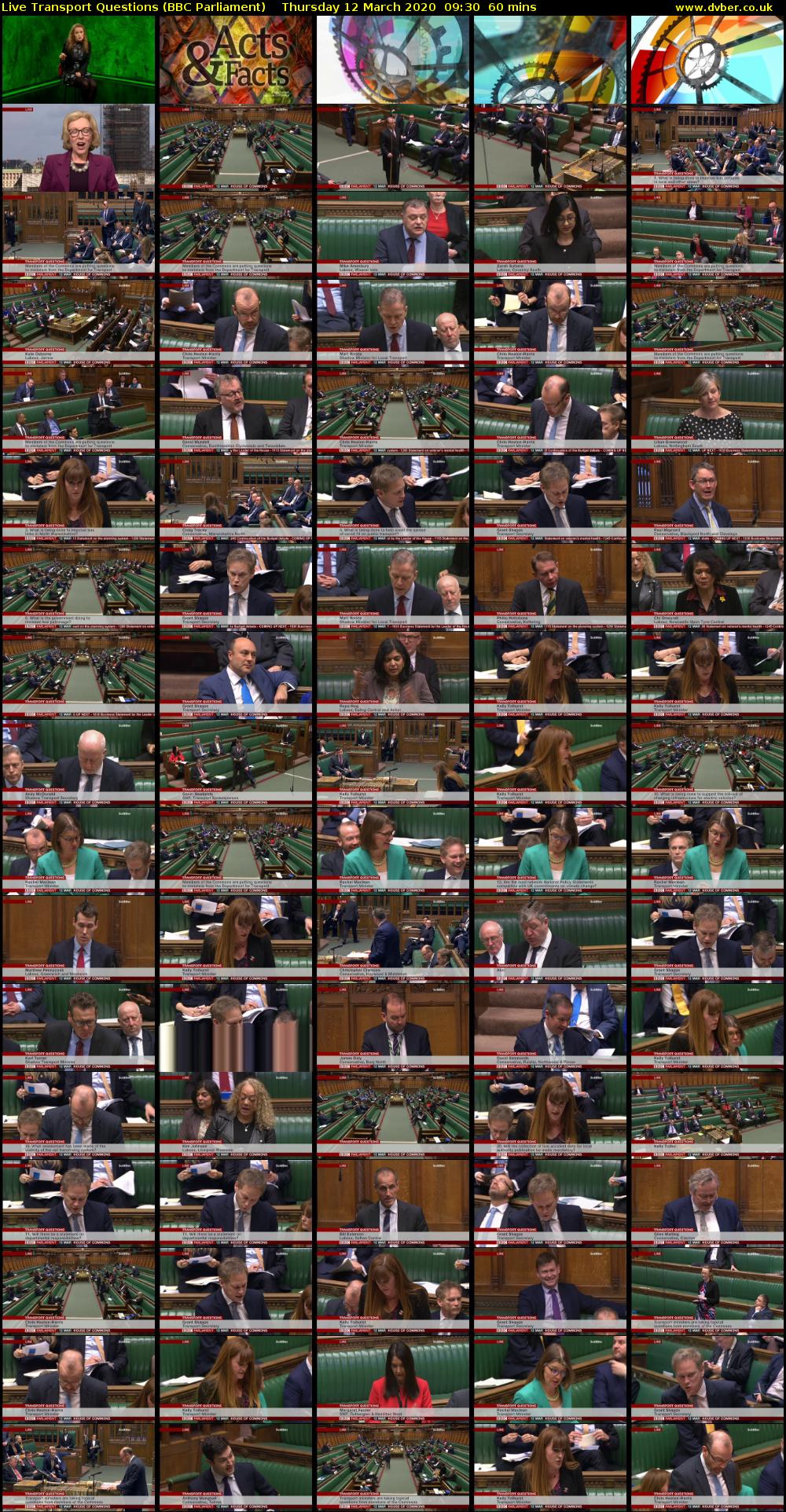 Live Transport Questions (BBC Parliament) Thursday 12 March 2020 09:30 - 10:30