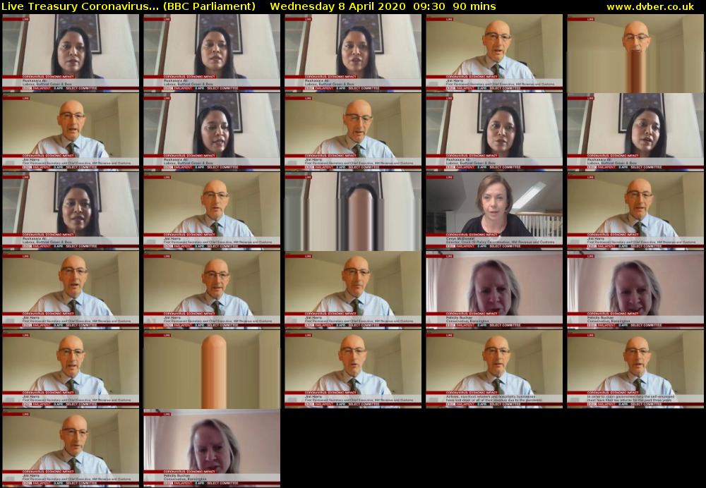 Live Treasury Coronavirus... (BBC Parliament) Wednesday 8 April 2020 09:30 - 11:00