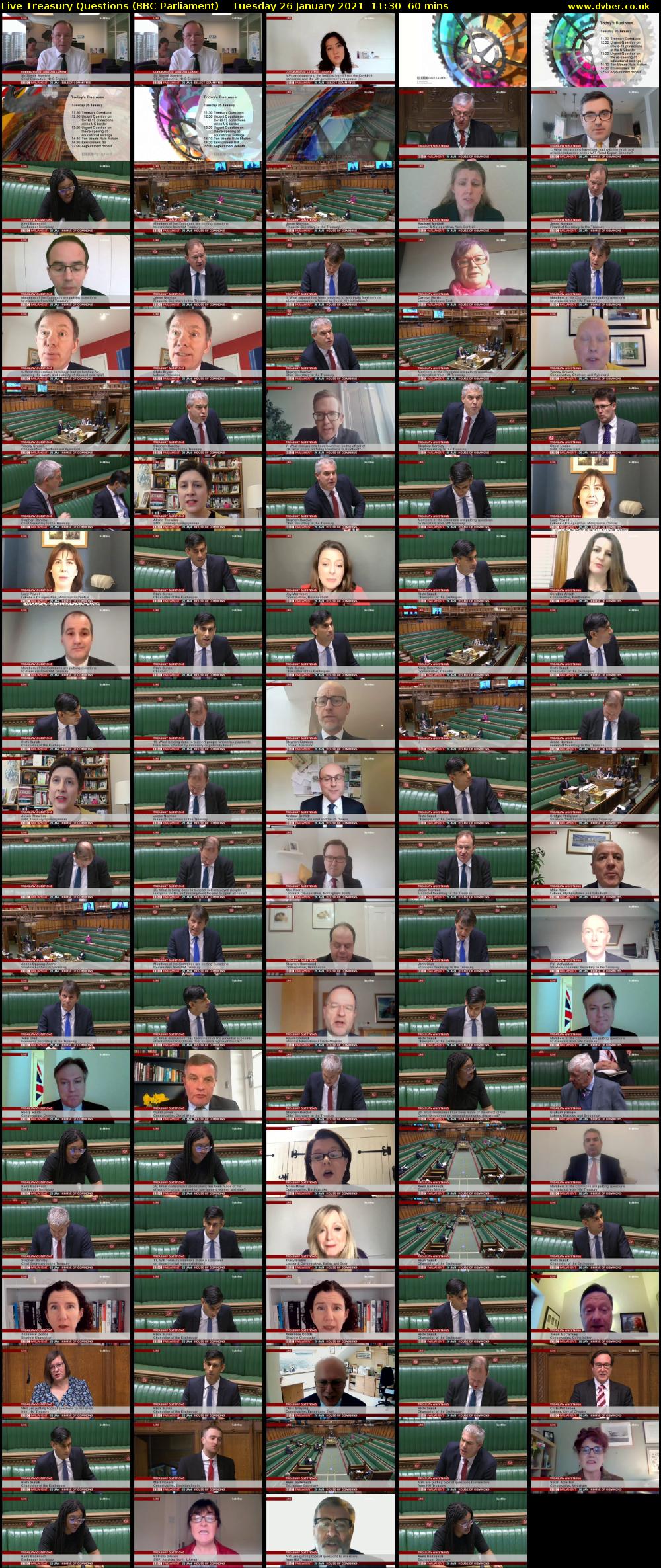 Live Treasury Questions (BBC Parliament) Tuesday 26 January 2021 11:30 - 12:30