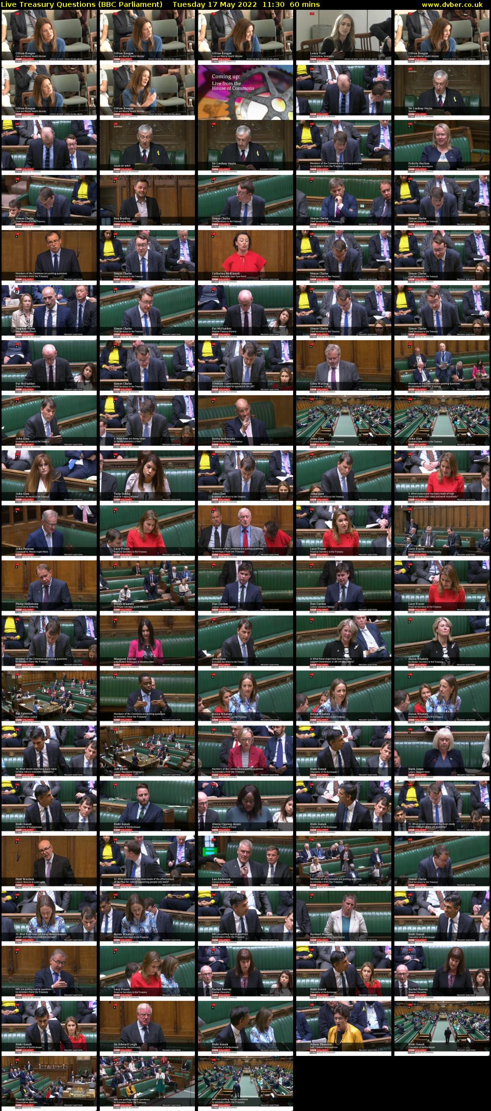 Live Treasury Questions (BBC Parliament) Tuesday 17 May 2022 11:30 - 12:30