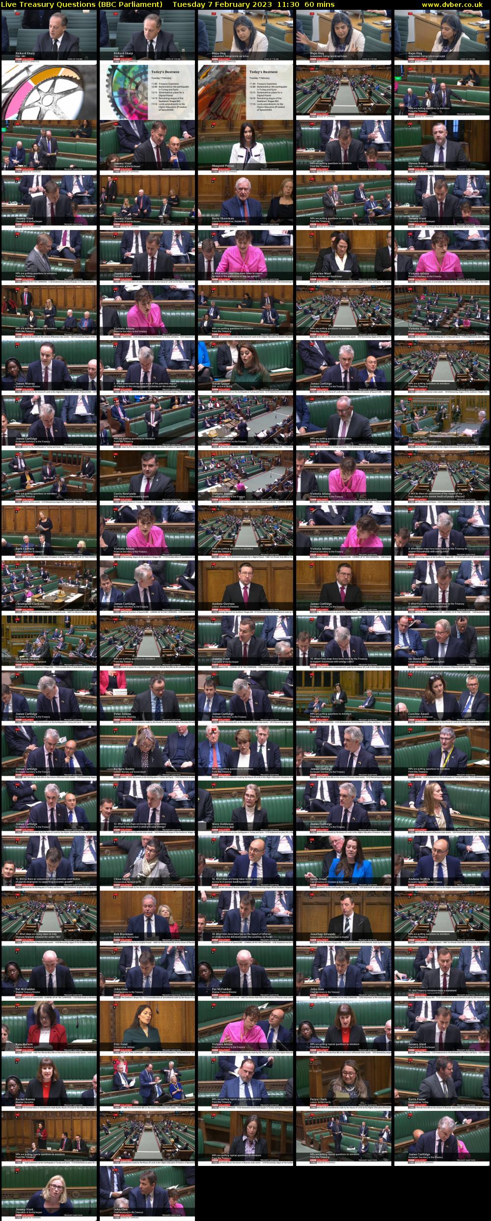 Live Treasury Questions (BBC Parliament) Tuesday 7 February 2023 11:30 - 12:30