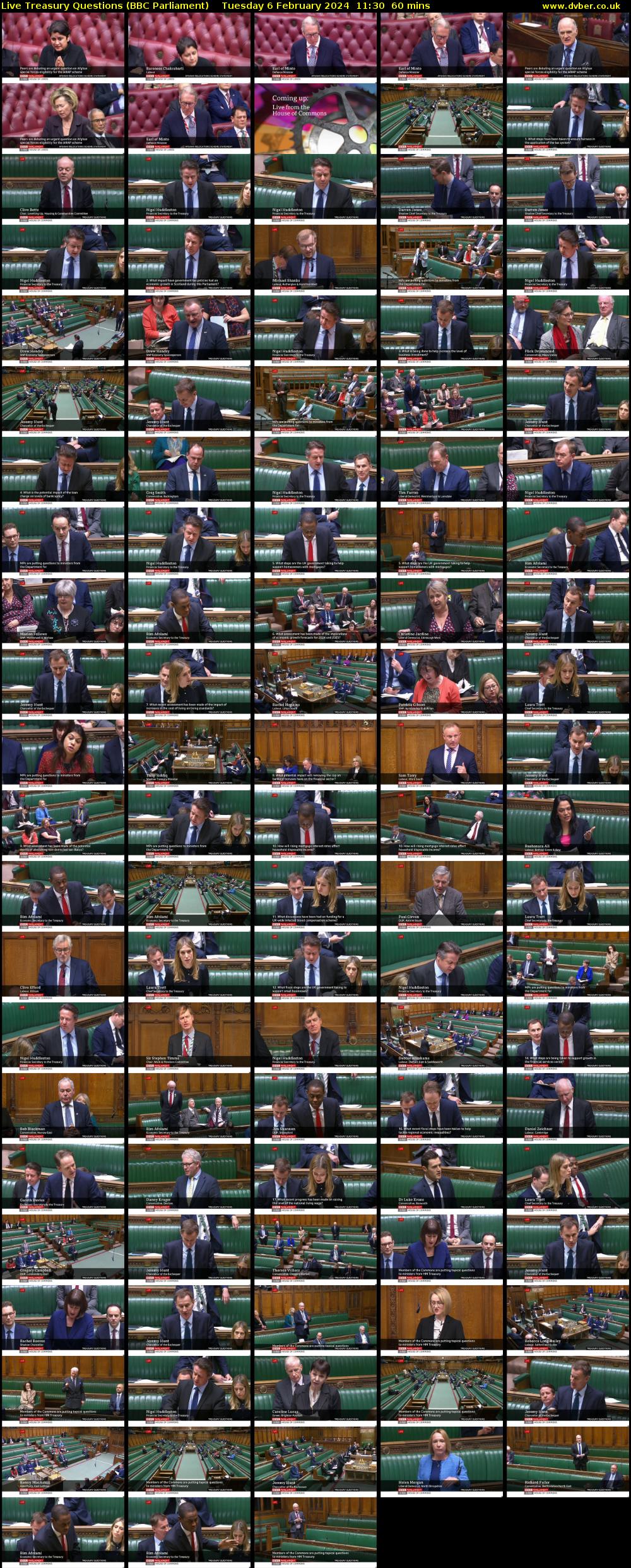 Live Treasury Questions (BBC Parliament) Tuesday 6 February 2024 11:30 - 12:30