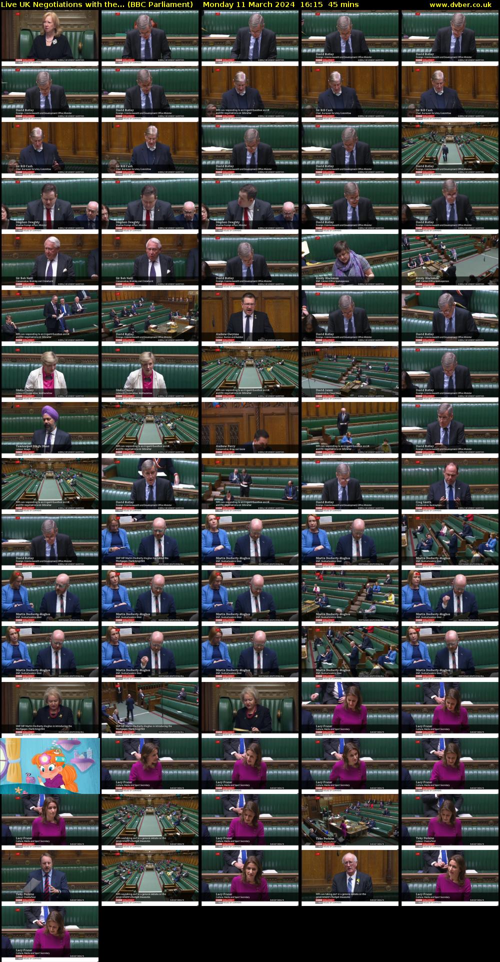 Live UK Negotiations with the... (BBC Parliament) Monday 11 March 2024 16:15 - 17:00