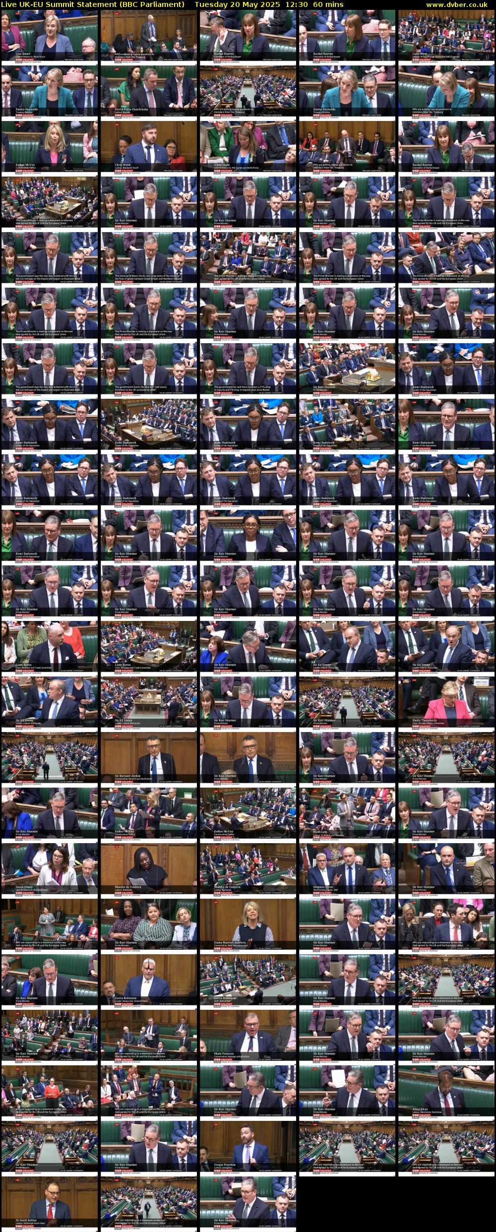 Live UK-EU Summit Statement (BBC Parliament) Tuesday 20 May 2025 12:30 - 13:30