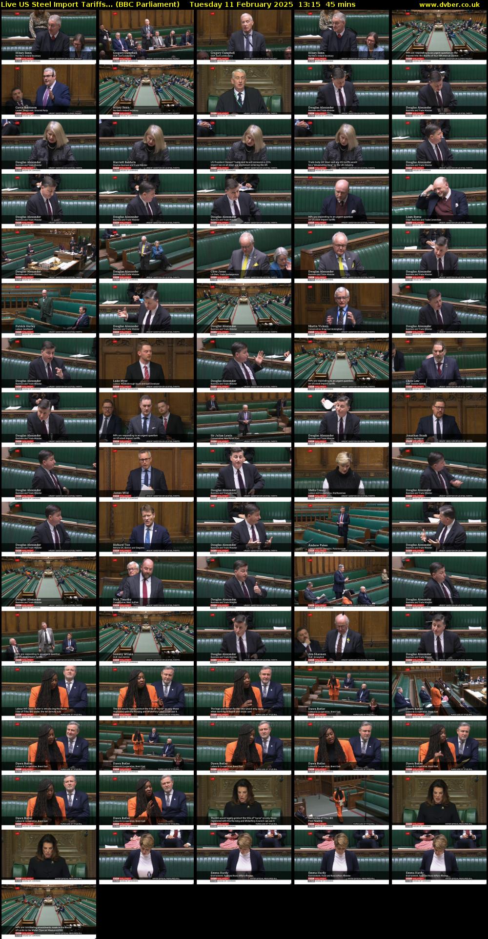 Live US Steel Import Tariffs... (BBC Parliament) Tuesday 11 February 2025 13:15 - 14:00