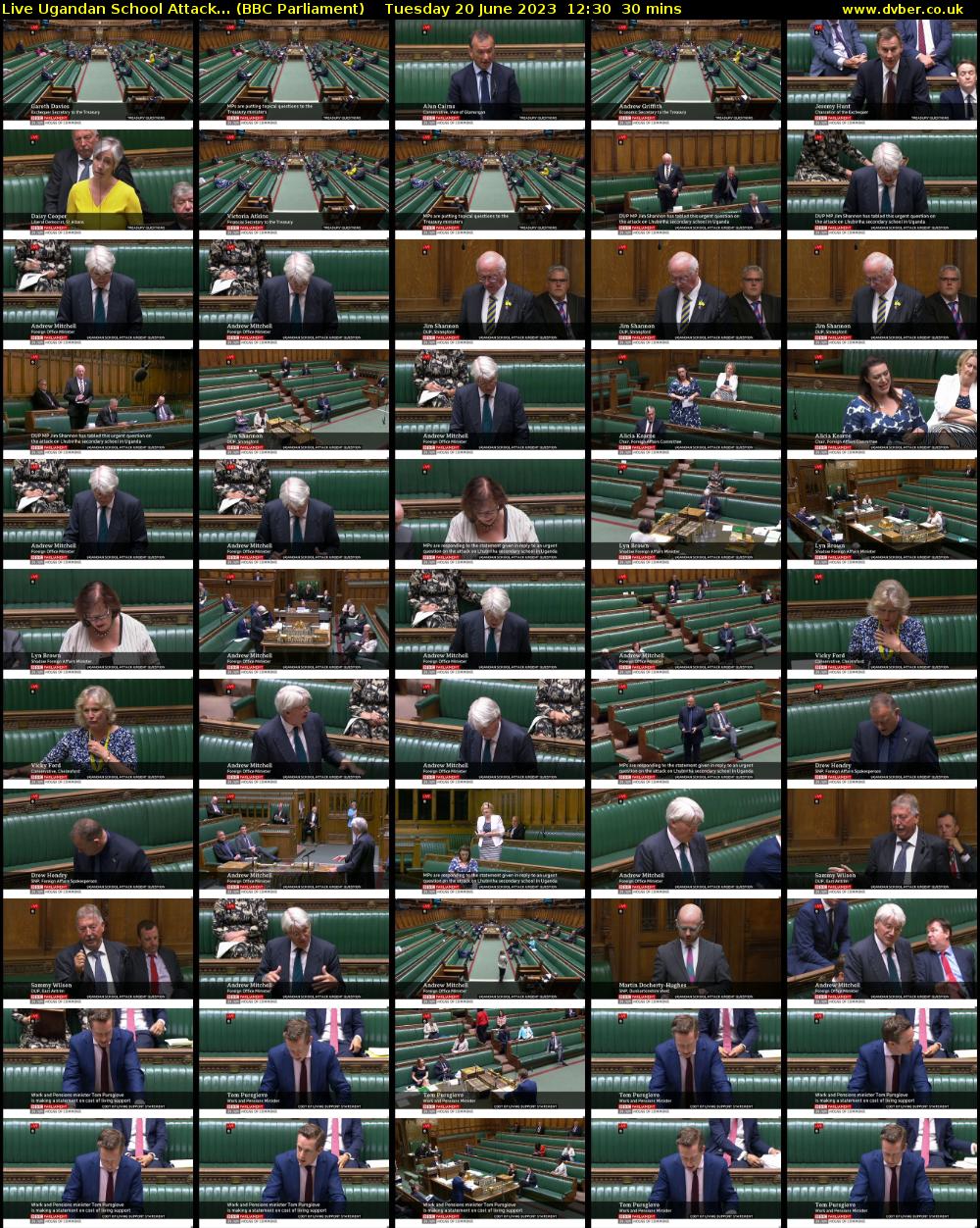 Live Ugandan School Attack... (BBC Parliament) Tuesday 20 June 2023 12:30 - 13:00