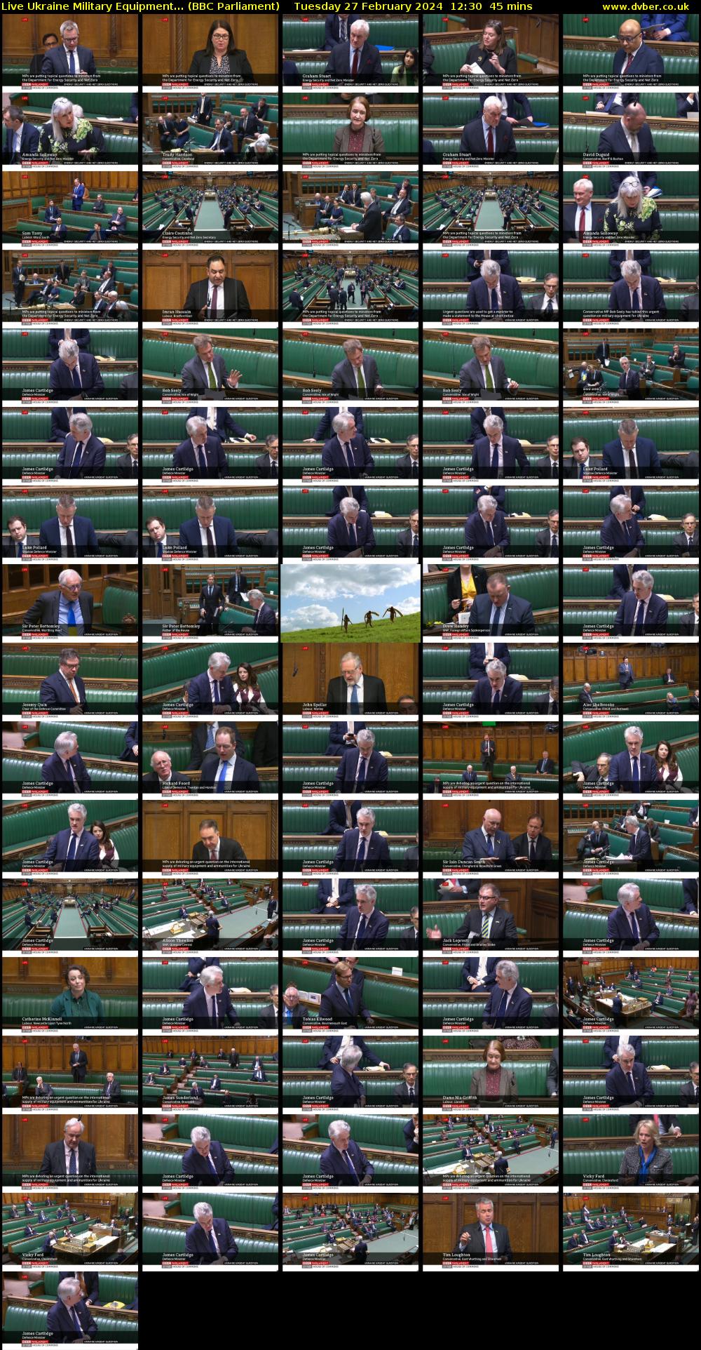 Live Ukraine Military Equipment... (BBC Parliament) Tuesday 27 February 2024 12:30 - 13:15