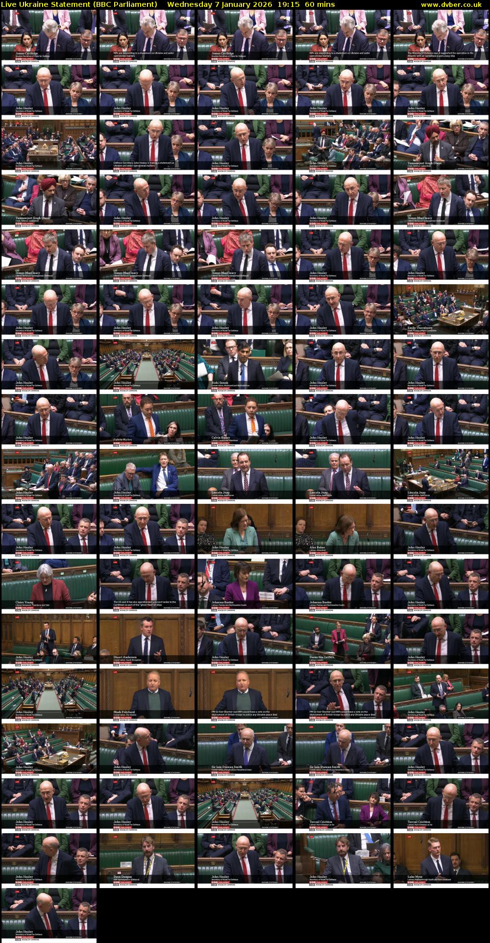 Live Ukraine Statement (BBC Parliament) Wednesday 7 January 2026 19:15 - 20:15