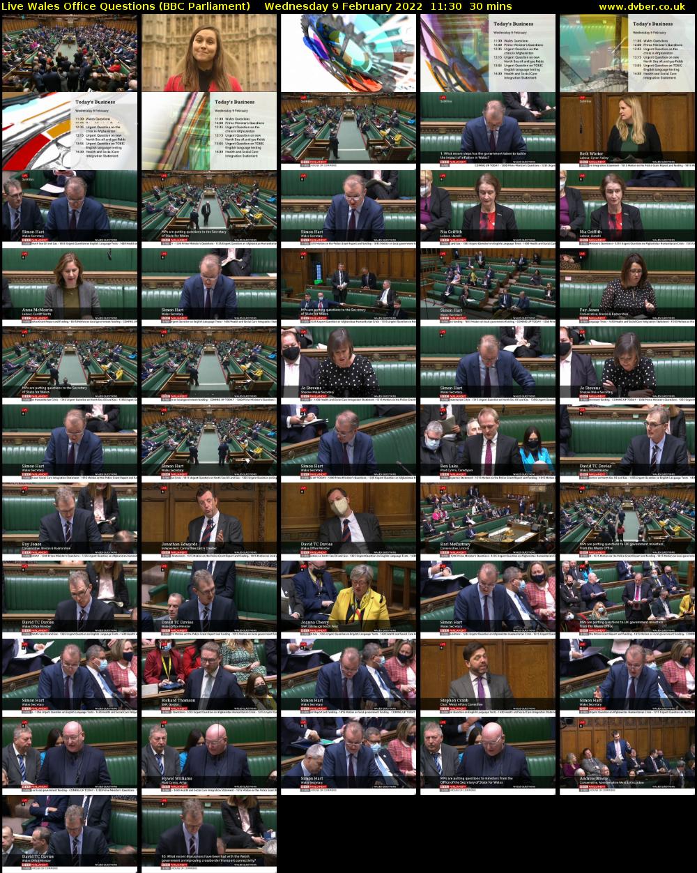 Live Wales Office Questions (BBC Parliament) Wednesday 9 February 2022 11:30 - 12:00