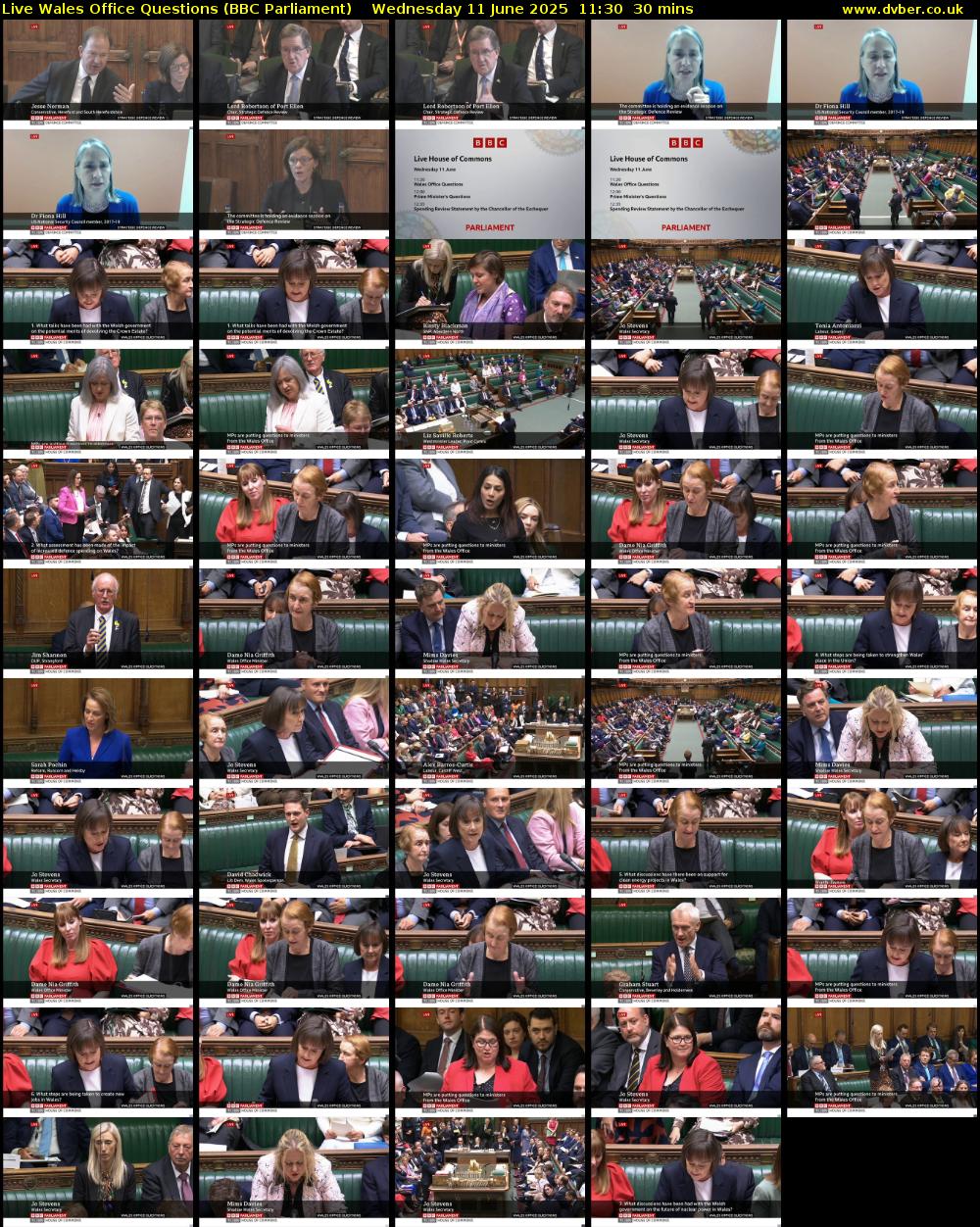 Live Wales Office Questions (BBC Parliament) Wednesday 11 June 2025 11:30 - 12:00