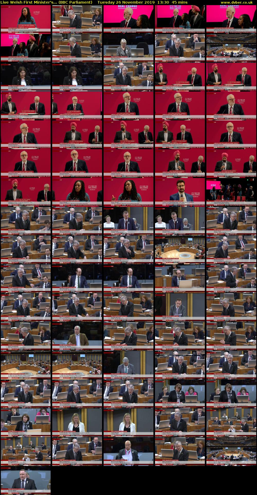 Live Welsh First Minister's... (BBC Parliament) Tuesday 26 November 2019 13:30 - 14:15