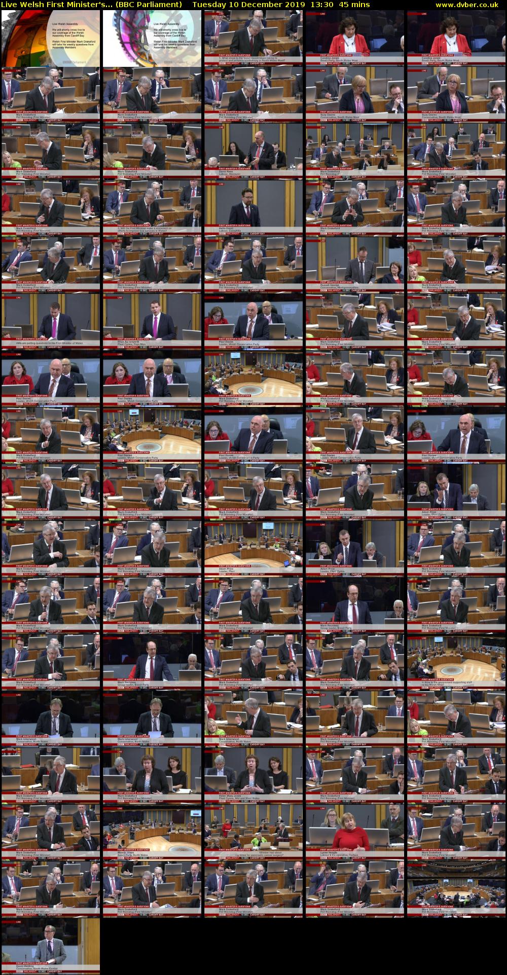 Live Welsh First Minister's... (BBC Parliament) Tuesday 10 December 2019 13:30 - 14:15