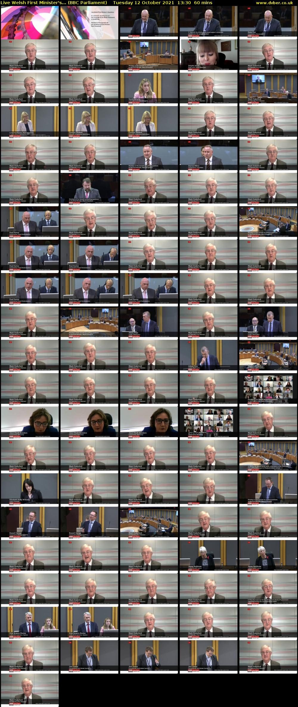 Live Welsh First Minister's... (BBC Parliament) Tuesday 12 October 2021 13:30 - 14:30