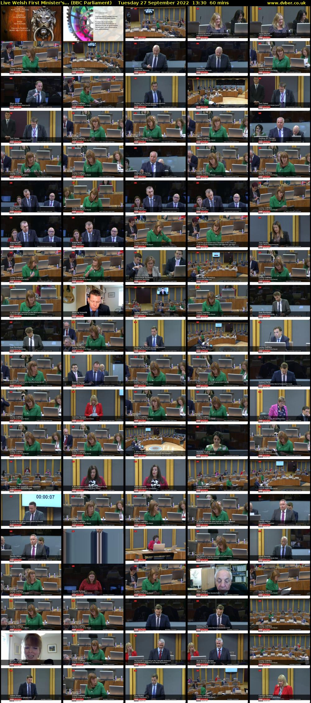Live Welsh First Minister's... (BBC Parliament) Tuesday 27 September 2022 13:30 - 14:30