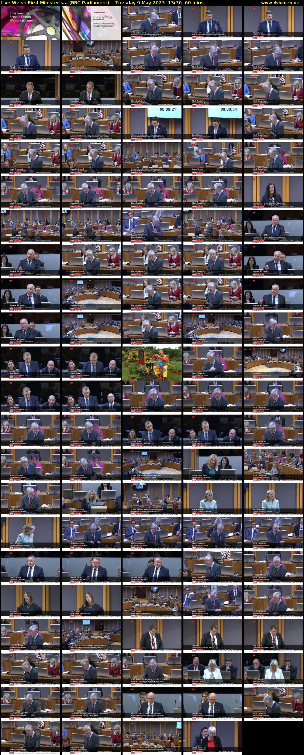 Live Welsh First Minister's... (BBC Parliament) Tuesday 9 May 2023 13:30 - 14:30