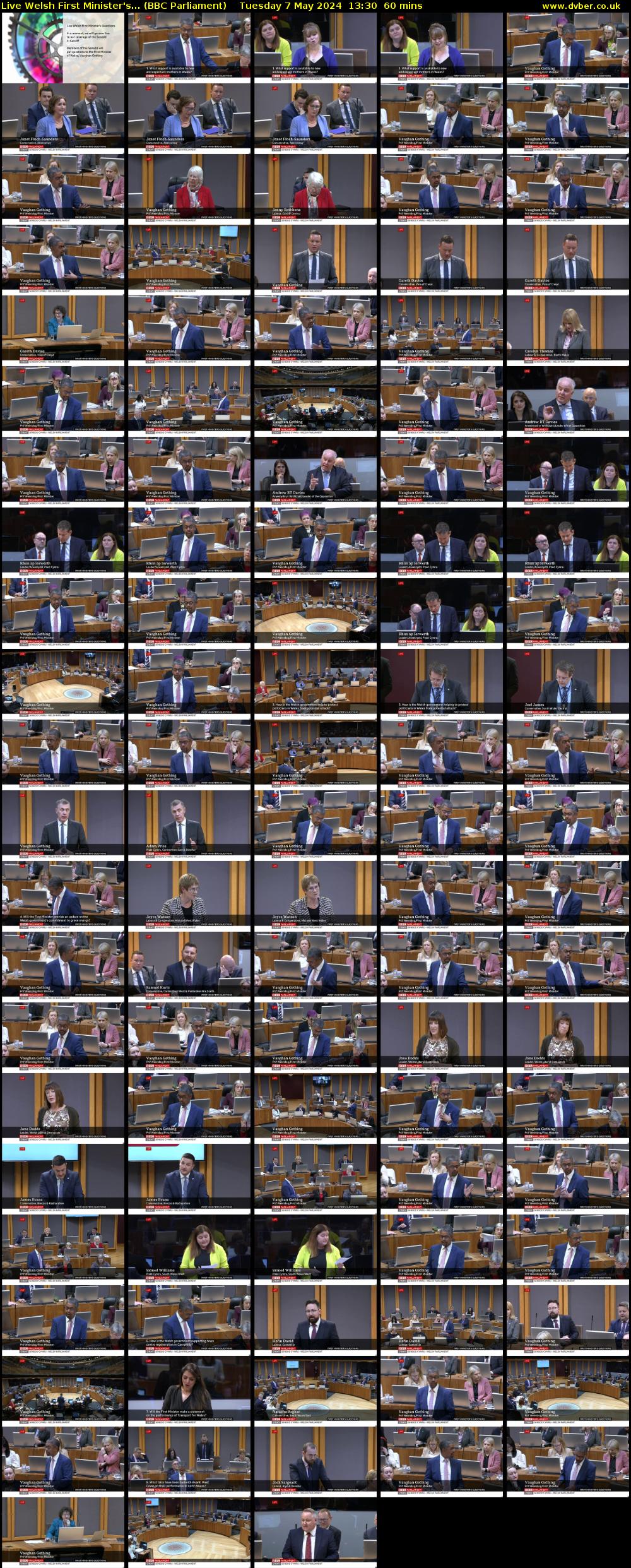 Live Welsh First Minister's... (BBC Parliament) Tuesday 7 May 2024 13:30 - 14:30