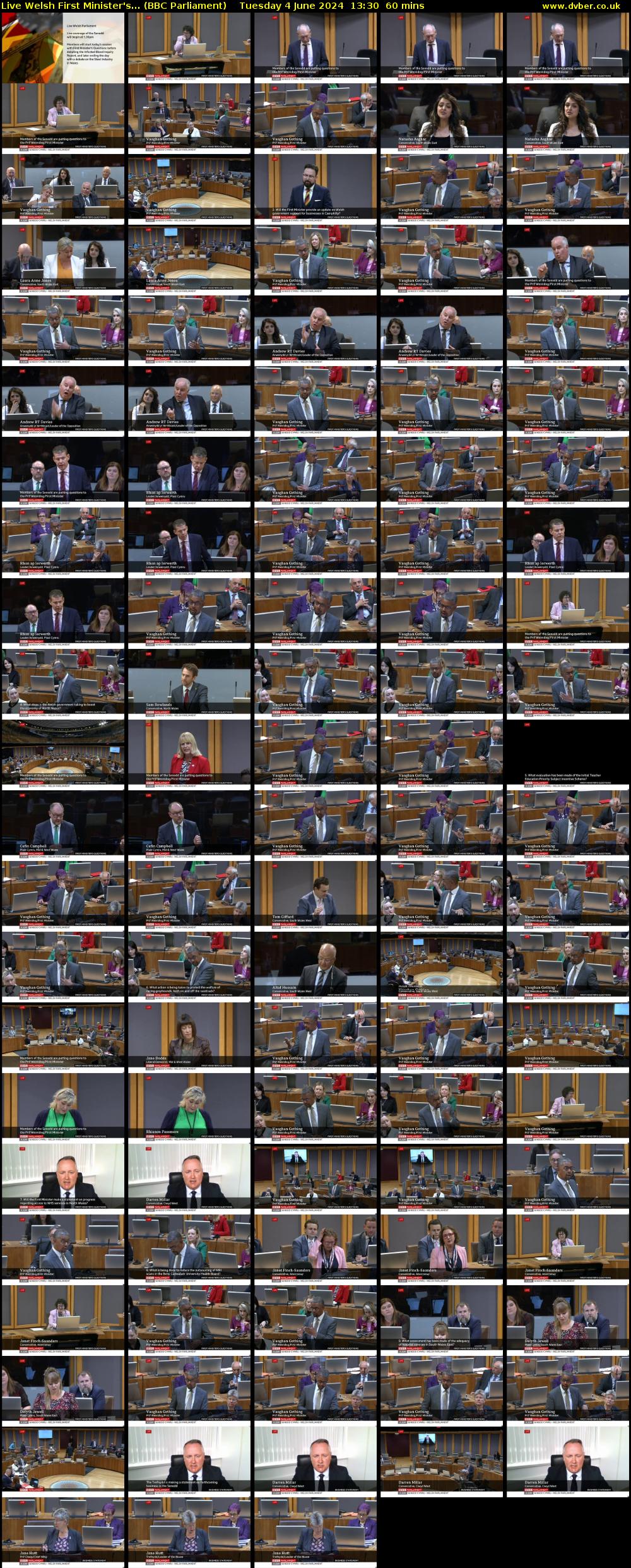 Live Welsh First Minister's... (BBC Parliament) Tuesday 4 June 2024 13:30 - 14:30