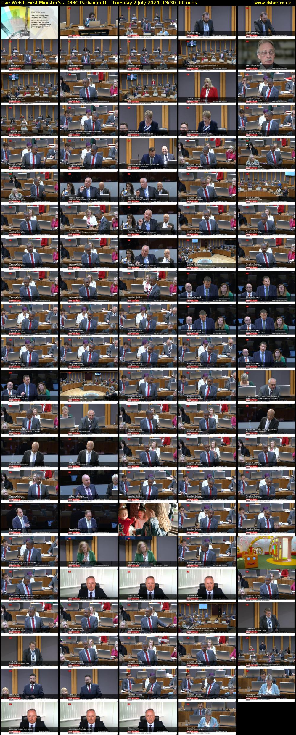 Live Welsh First Minister's... (BBC Parliament) Tuesday 2 July 2024 13:30 - 14:30