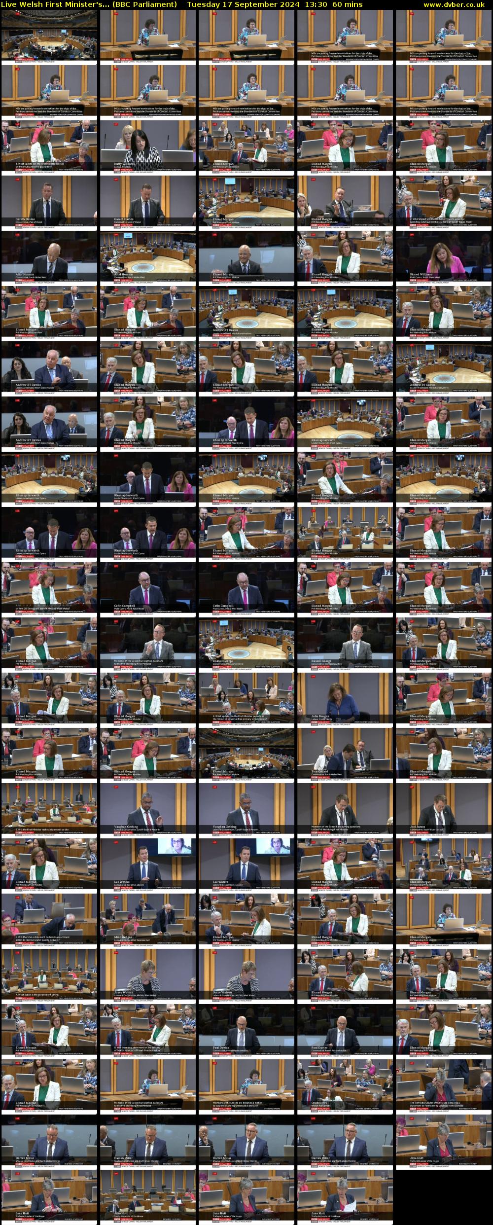 Live Welsh First Minister's... (BBC Parliament) Tuesday 17 September 2024 13:30 - 14:30