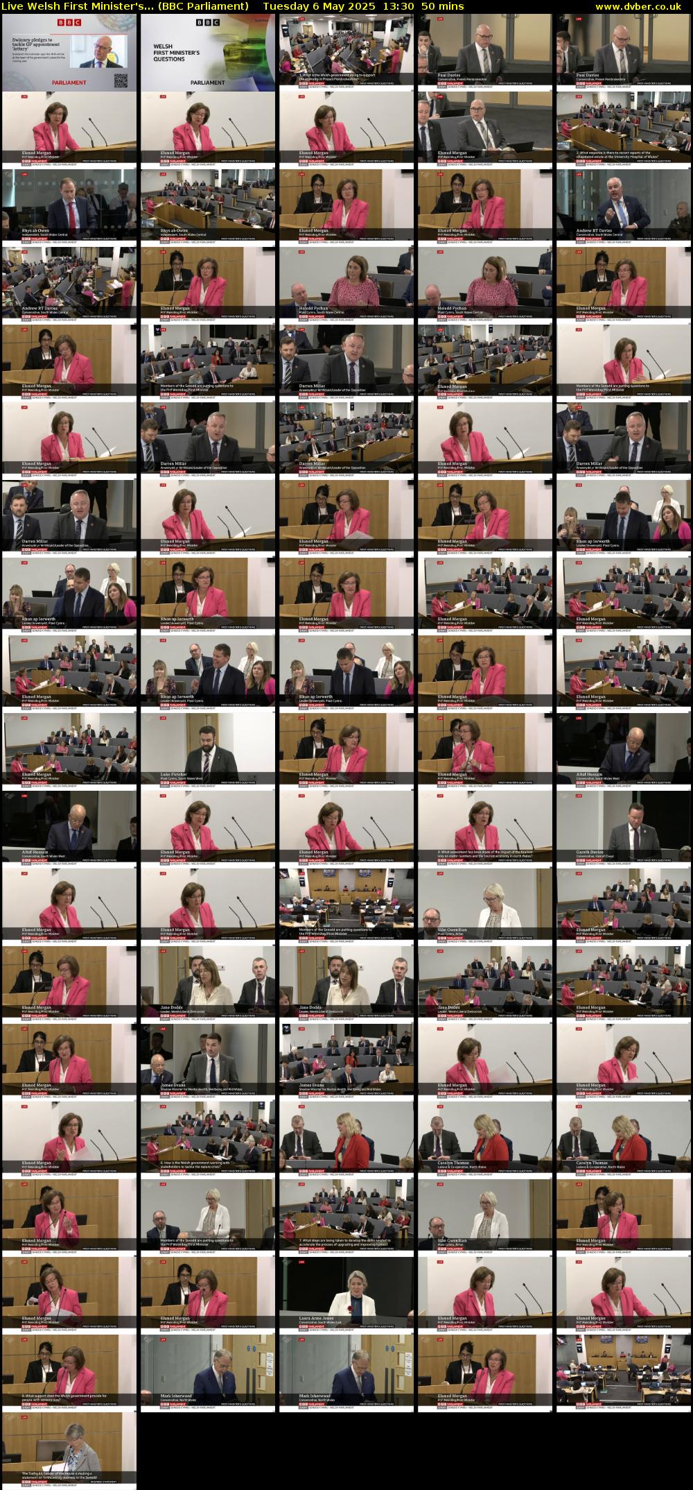 Live Welsh First Minister's... (BBC Parliament) Tuesday 6 May 2025 13:30 - 14:20