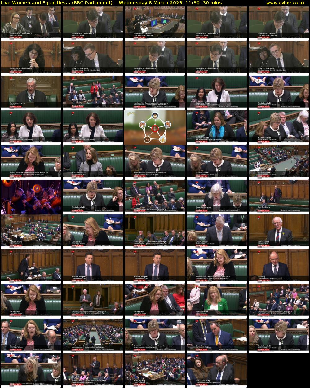 Live Women and Equalities... (BBC Parliament) Wednesday 8 March 2023 11:30 - 12:00