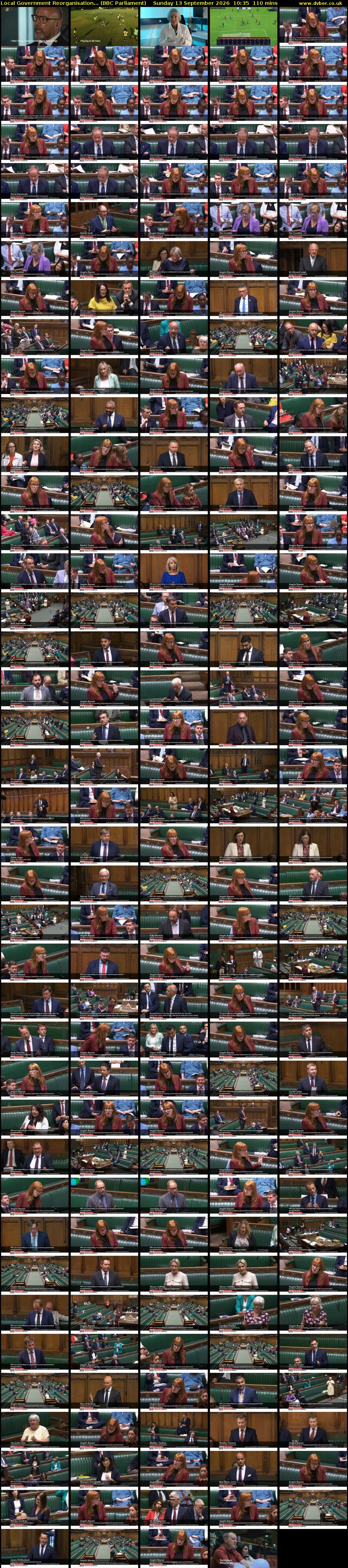 Local Government Reorganisation... (BBC Parliament) Sunday 13 September 2026 10:35 - 12:25