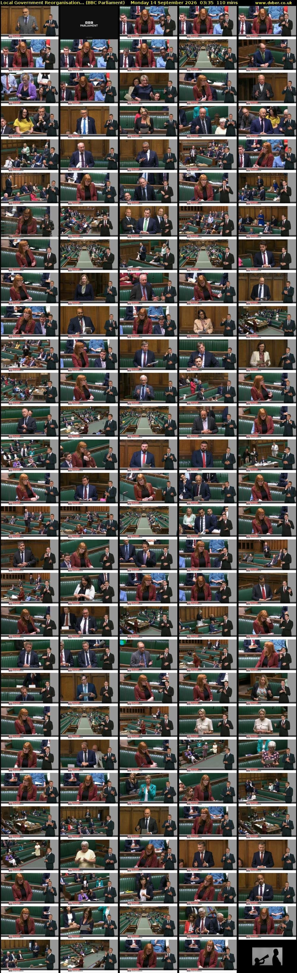 Local Government Reorganisation... (BBC Parliament) Monday 14 September 2026 03:35 - 05:25