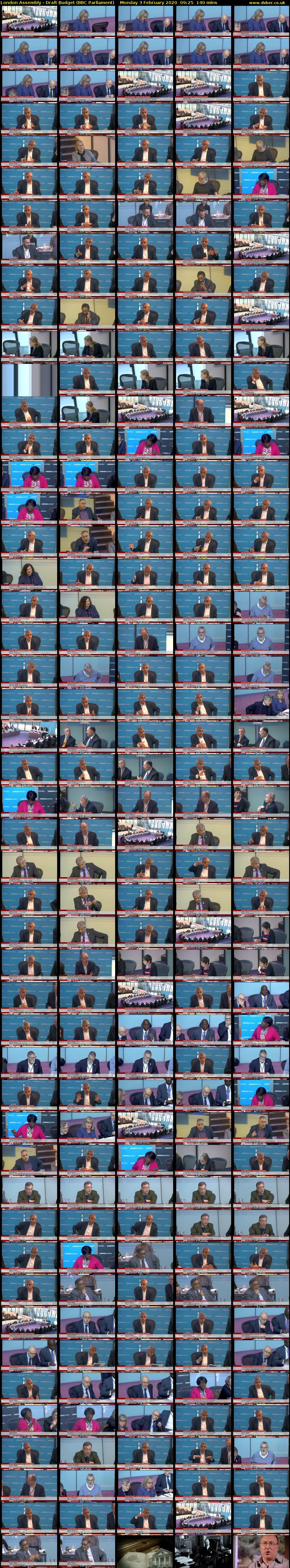 London Assembly - Draft Budget (BBC Parliament) Monday 3 February 2020 09:25 - 11:45
