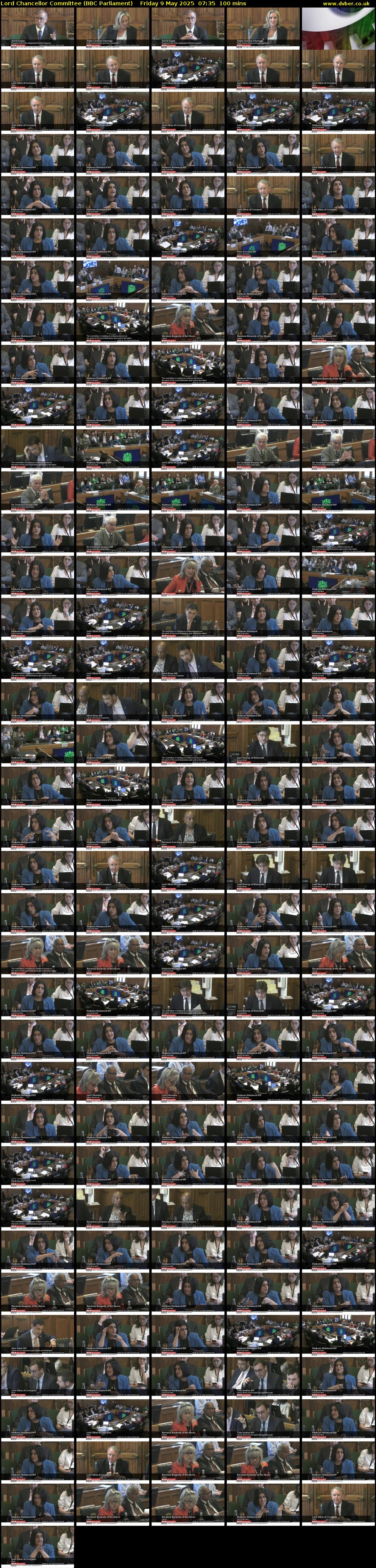 Lord Chancellor Committee (BBC Parliament) Friday 9 May 2025 07:35 - 09:15