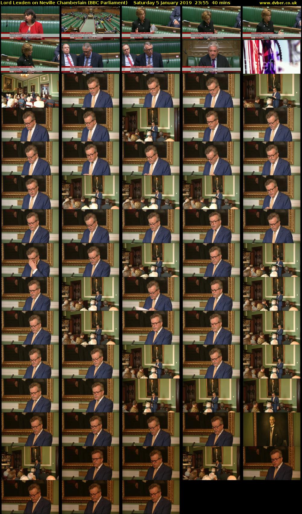 Lord Lexden on Neville Chamberlain (BBC Parliament) Saturday 5 January 2019 23:55 - 00:35
