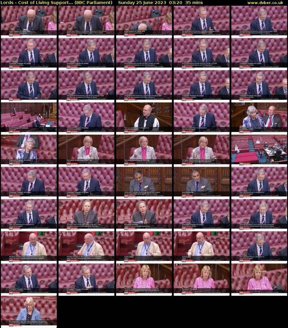 Lords - Cost of Living Support... (BBC Parliament) Sunday 25 June 2023 03:20 - 03:55
