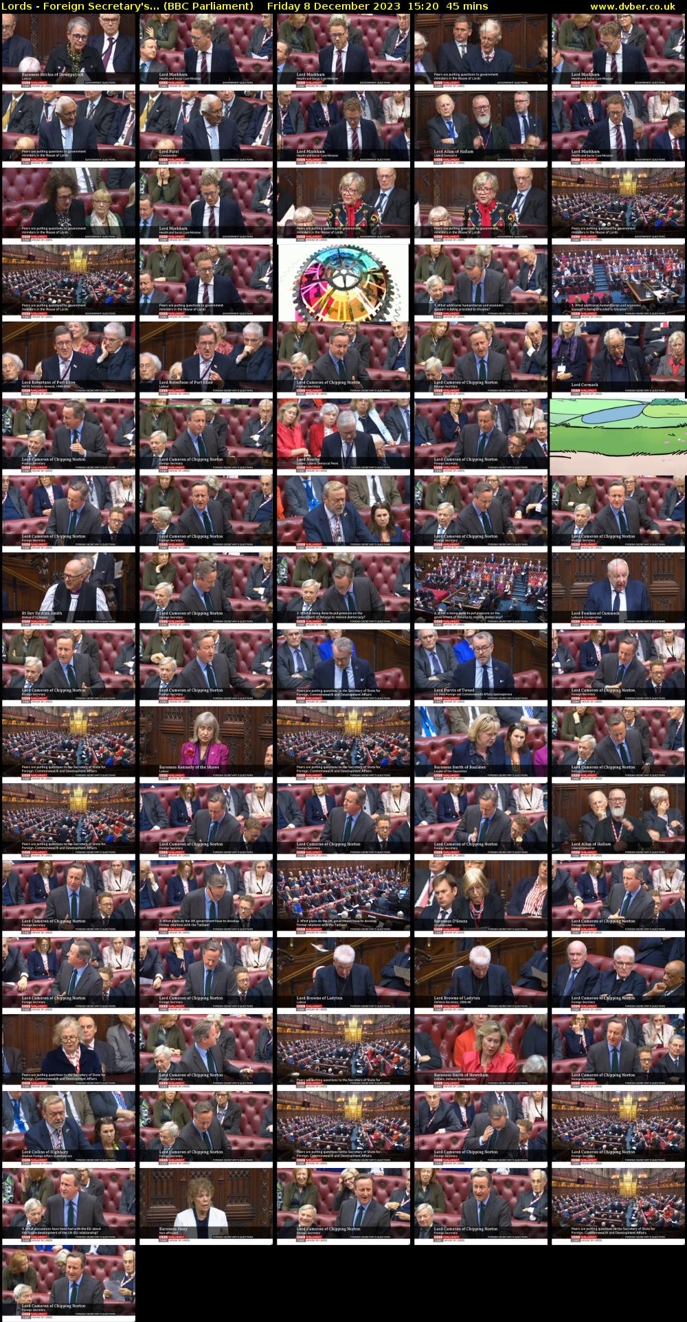 Lords - Foreign Secretary's... (BBC Parliament) Friday 8 December 2023 15:20 - 16:05