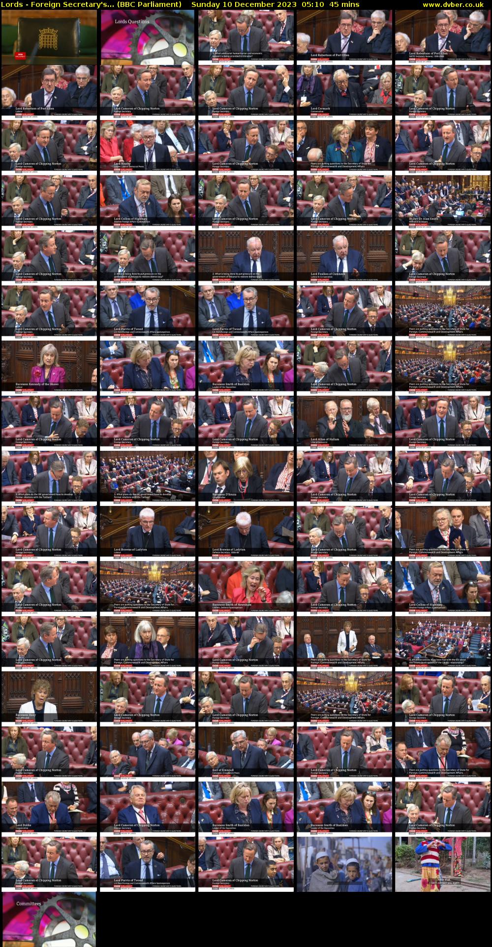 Lords - Foreign Secretary's... (BBC Parliament) Sunday 10 December 2023 05:10 - 05:55