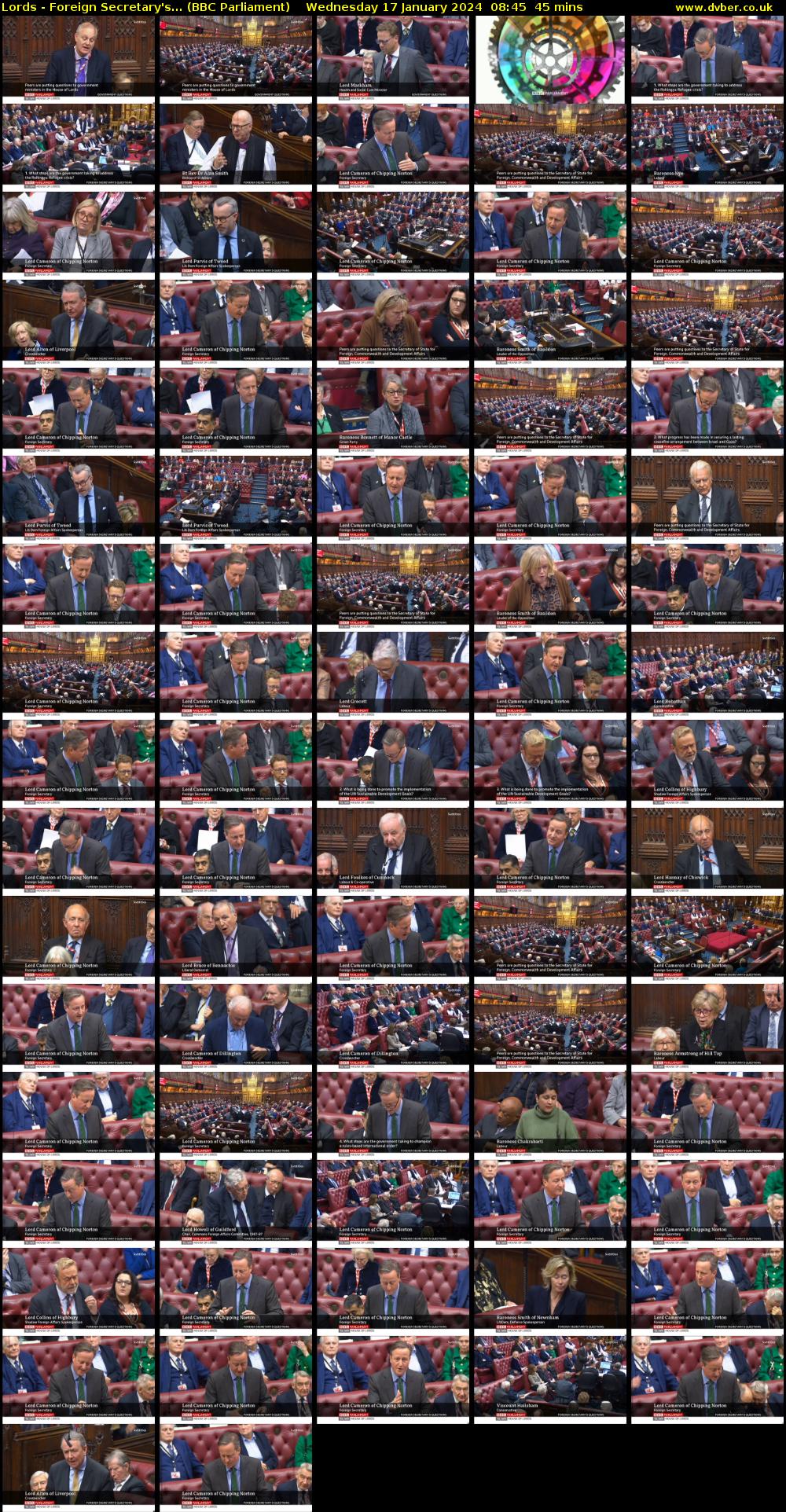 Lords - Foreign Secretary's... (BBC Parliament) Wednesday 17 January 2024 08:45 - 09:30