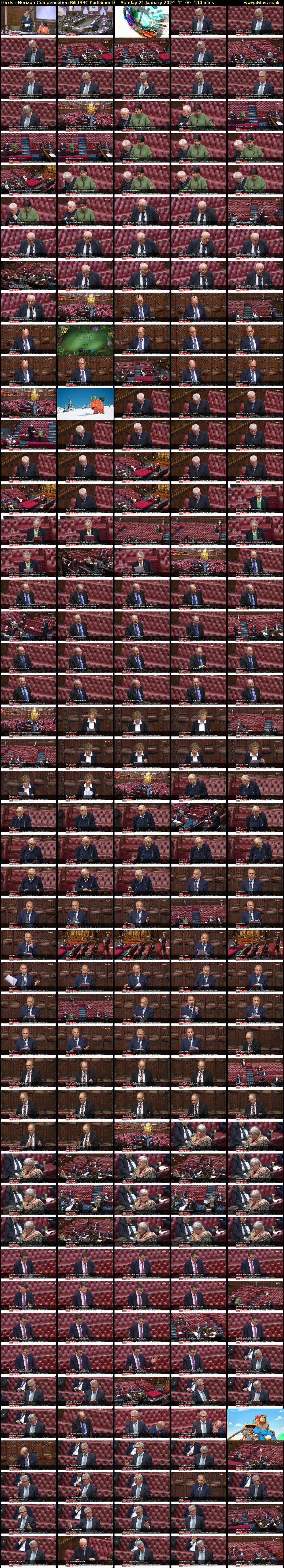 Lords - Horizon Compensation Bill (BBC Parliament) Sunday 21 January 2024 11:00 - 13:20