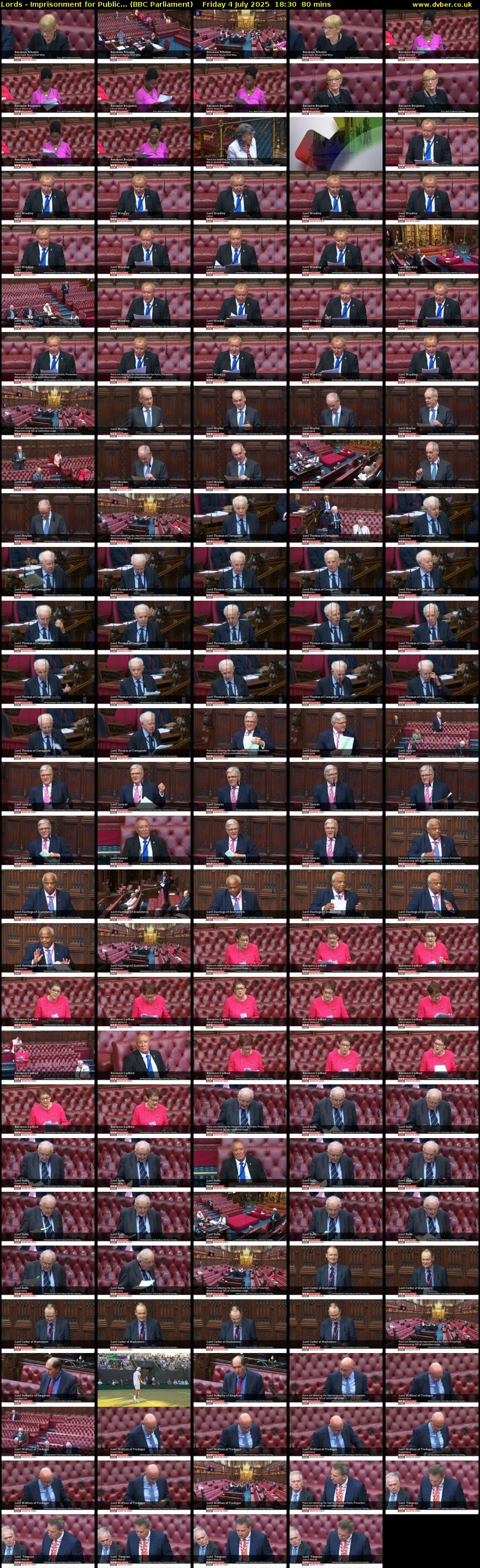 Lords - Imprisonment for Public... (BBC Parliament) Friday 4 July 2025 18:30 - 19:50