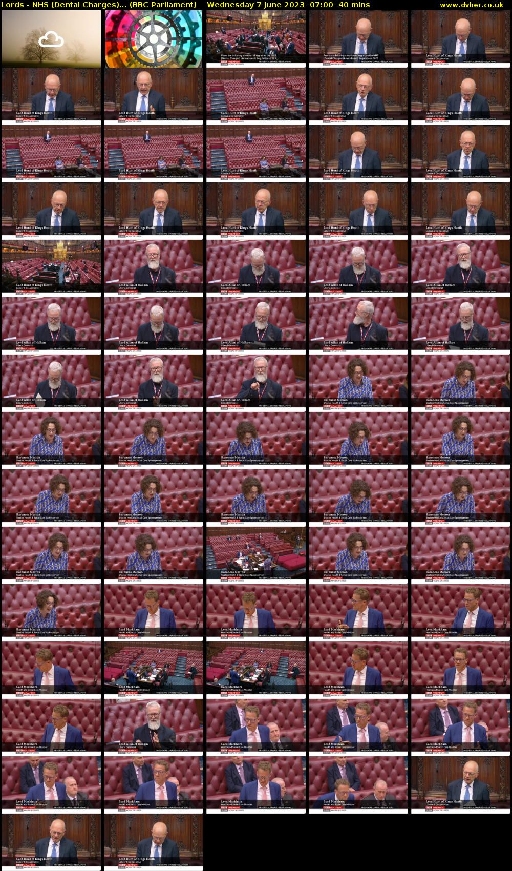 Lords - NHS (Dental Charges)... (BBC Parliament) Wednesday 7 June 2023 07:00 - 07:40