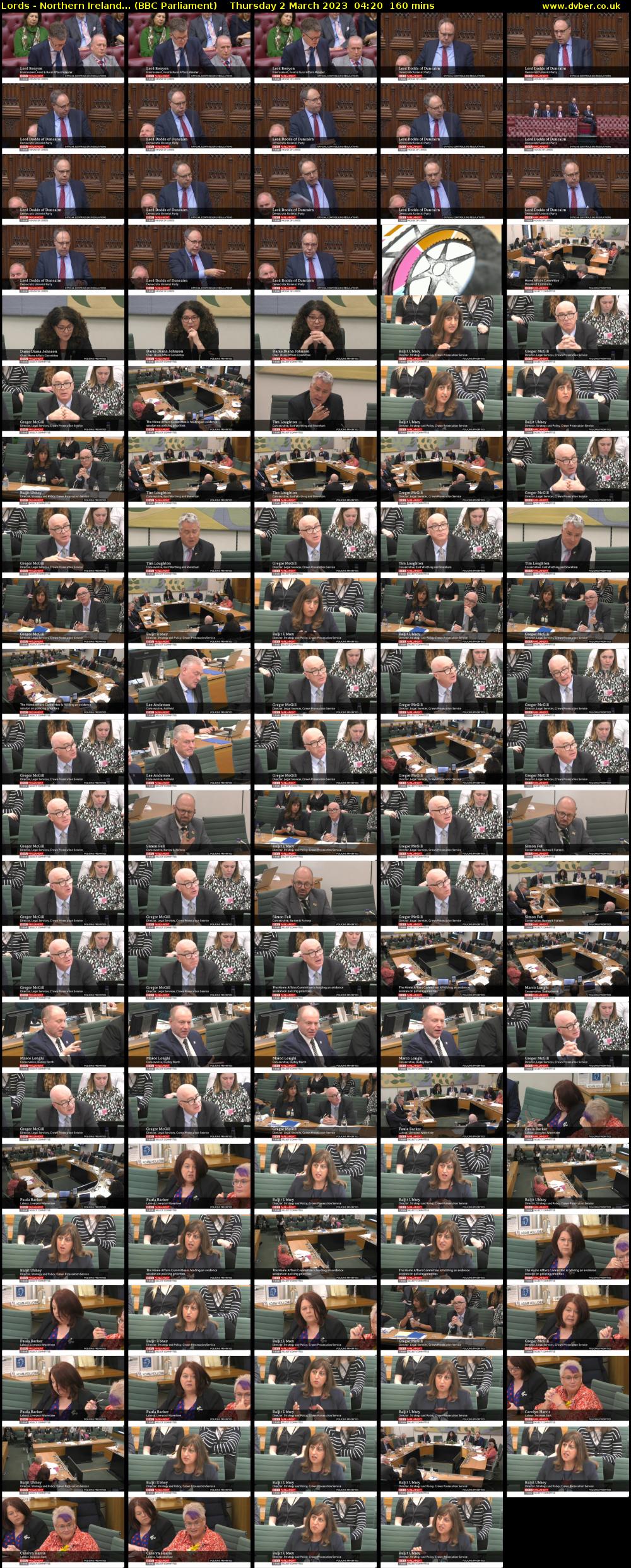 Lords - Northern Ireland... (BBC Parliament) Thursday 2 March 2023 04:20 - 07:00