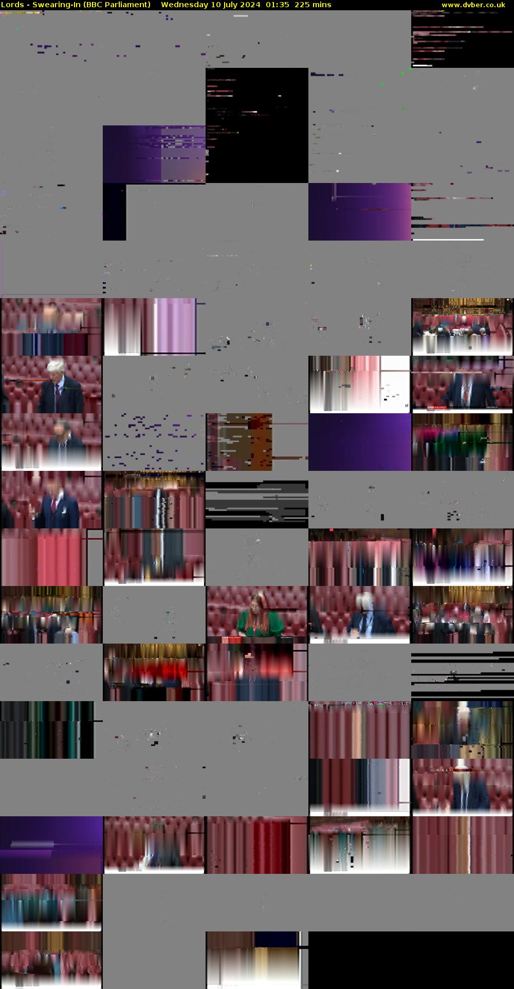 Lords - Swearing-In (BBC Parliament) Wednesday 10 July 2024 01:35 - 05:20