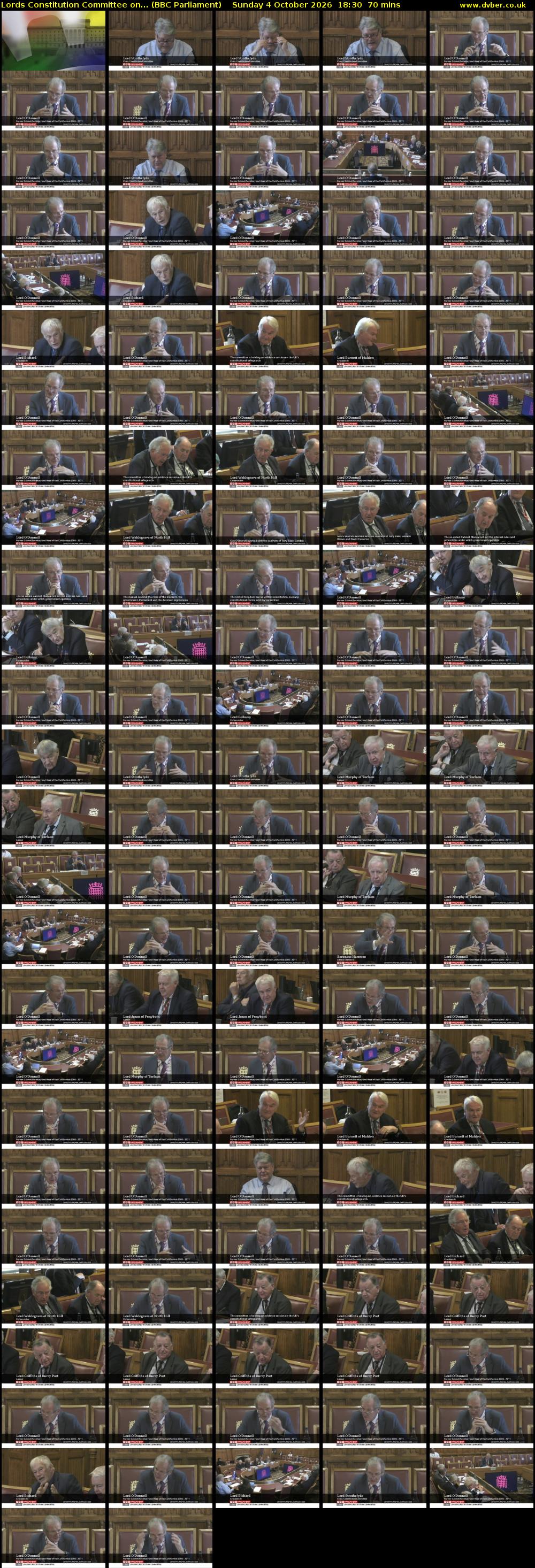 Lords Constitution Committee on... (BBC Parliament) Sunday 4 October 2026 18:30 - 19:40