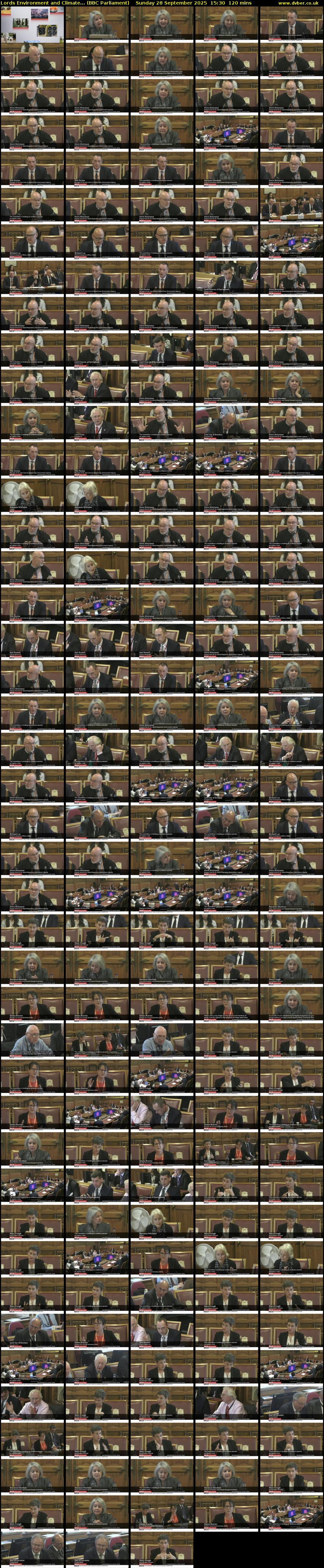 Lords Environment and Climate... (BBC Parliament) Sunday 28 September 2025 15:30 - 17:30